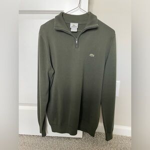 LACOSTE Men’s quarter-zip sweater.